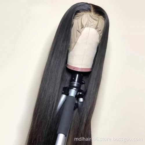 Wholesale Peruvian Virgin Hair Vendors Swiss Lace Wigs For Black Women Raw Virgin Cuticle Aligned Human Hair Lace Front Wig